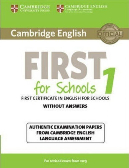 Fce for Schools 1 St/bk Revised 2015