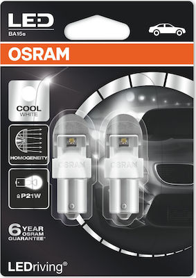 Osram Lămpi Autoturismului LEDriving Premium Cool White P21W-BA15S-1156 LED 6000K Alb rece 12V 2W 2buc