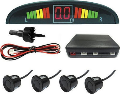 Car Parking System with Screen and 4 Sensors in Black Colour BSD.04