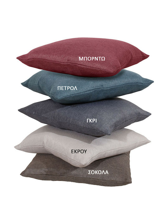 Viopros Sofa Cushion Ίζι from 100% Cotton Petrol Blue 40x40cm. 635420