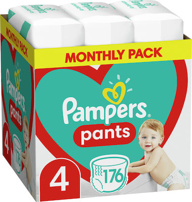 Pampers Pantaloni de scutec Pants Pants Nr. 4 pentru 9-15 kgkg 176buc