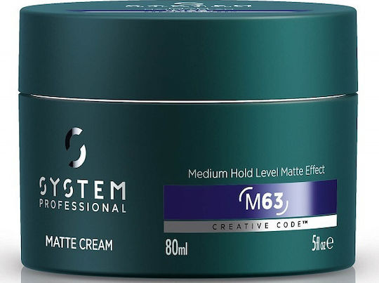 System Professional Κρέμα Μαλλιών Man Matte M63 für Styling mit mittlerem Halt 80ml