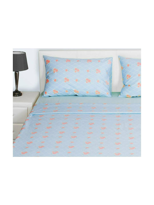 Fennel PC2-S-PFL-CN Pillowcase Set with Envelope Cover Blue 52x72cm.