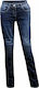LS2 Vision Lady Blue Jean Γυναικείο Παντελόνι Μηχανής Βαμβακερό 4 Εποχών Μπλε