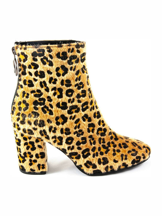 Leder Stiefeletten Damen Mehrfarbig