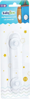 Baby Jem Cabinet & Drawer Protector with Sticker made of Plastic in White Color 1pcs