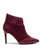 Tamaris Catifea Botine pentru femei Burgundy 1-25384-21-523