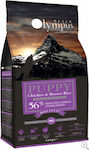 Black Olympus Puppy Holistic 12kg Dry Food Gluten Free for Puppies of Large Breeds with Brown rice and Chicken