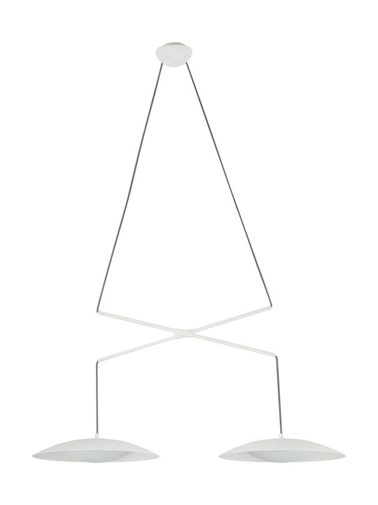 Faro Barcelona Slim Pendant Light LED Rail with Warm White Light White