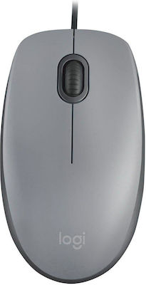 Logitech M110 Silent Wired Mouse Gray