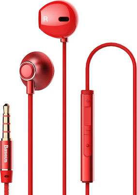 Baseus Encok H06 În ureche Handsfree cu Mufă 3.5mm Roșu