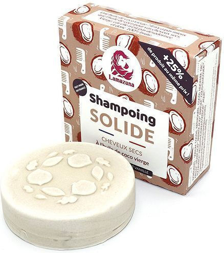 Lamazuna Solid Hair with Vanilla & Coco Solid Shampoos Hydration & Shine for Dry Hair Hair 55gr