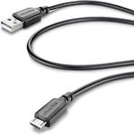 Cellular Line Regular USB 2.0 to micro USB Cable Μαύρο 1m (USBDATACABMICROUSB)