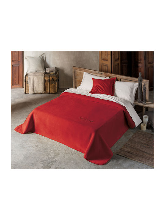 Guy Laroche Smooth Velvet Blanket Single 160x220cm Red