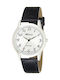 Ravel Deluxe Timeless Men's Watch 38mm Battery with Black Leather Strap