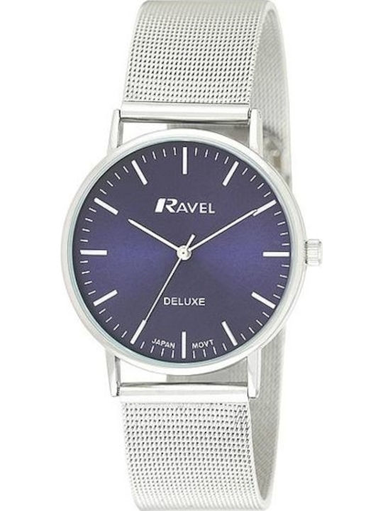 Ravel Deluxe Ceas Baterie cu Brățară din Metal Ravel Deluxe Ceas Baterie cu Brățară din Metal
