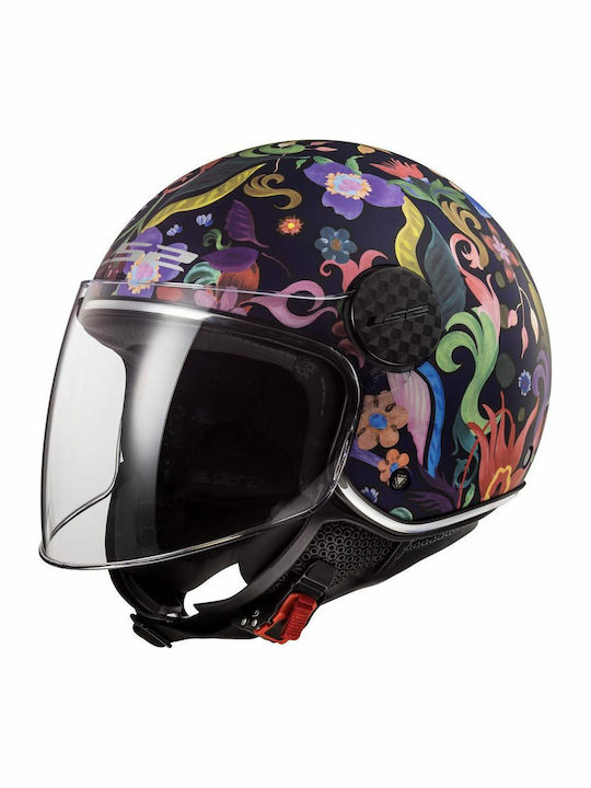 LS2 Sphere Lux OF558 Jet Helmet ECE 22.05 1000gr Bloom Blue / Pink KR00246