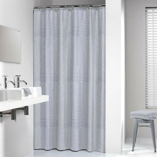 Sealskin Wave Perdea de Baie Țesătură 180x200cm Albastru 233711324