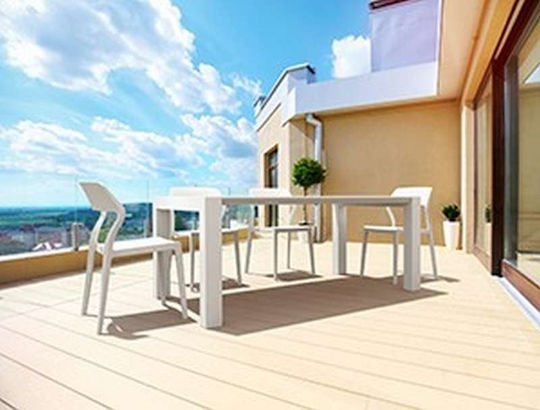 Masă Vegas Extensibil 100(+40)x180x75buc Alb Masă Vegas Extensibil 100(+40)x180x75buc Alb
