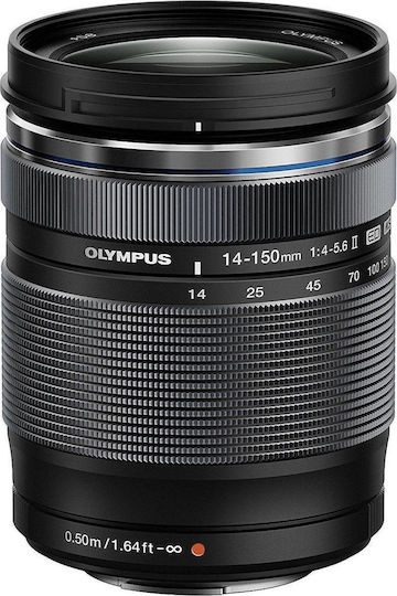 Olympus Crop Φωτογραφικός Φακός M.ZUIKO Digital ED 14-150mm 1:4.0-5.6 II Standard / Standard Zoom για Micro Four Thirds (MFT) Mount Μαύρος