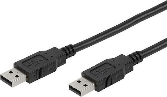 Vivanco USB 2.0 Кабел USB-A мъжки - USB-A мъжки Черен 1.8м 45296