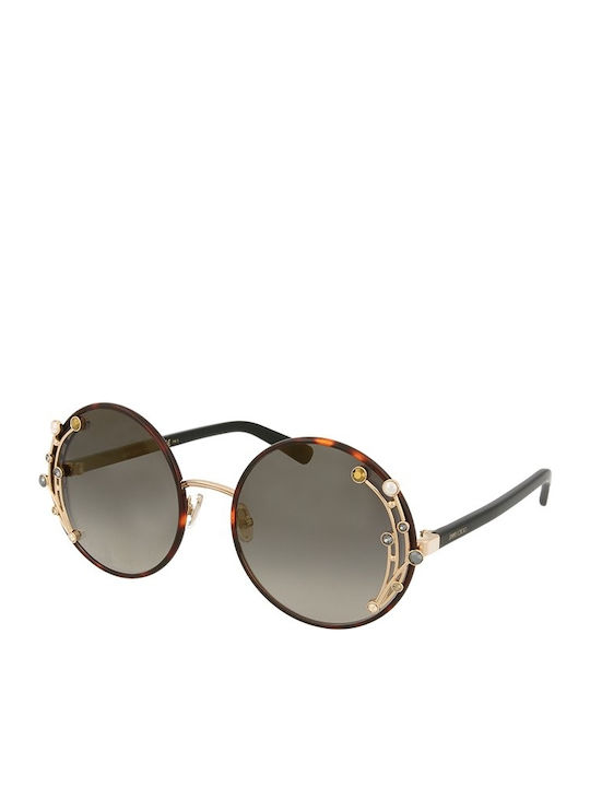 Jimmy Choo Γυναικεία Γυαλιά Ηλίου με Καφέ Ταρταρούγα Μεταλλικό Σκελετό