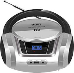 IQ Portabil cu CD / MP3 / Radio în Culoare Argint