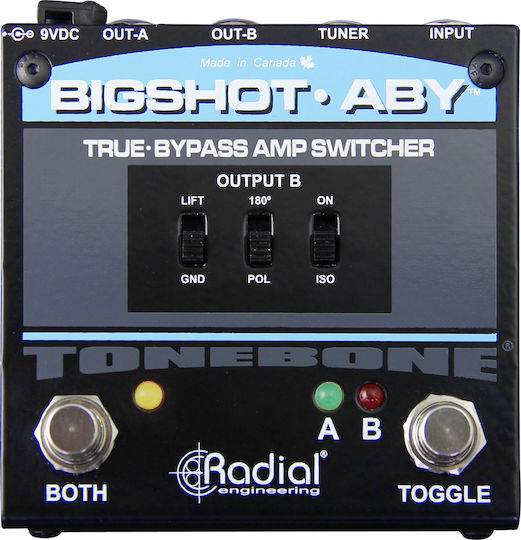 Radial BigShot ABY True-Bypass Switcher V2 R800 7210 00 Педал Превключвател за крака Електроакустични инструменти