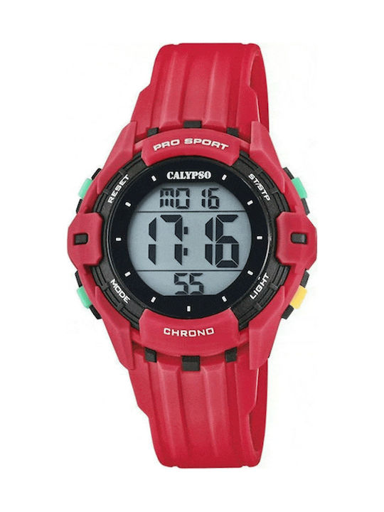 Calypso Παιδικό Ψηφιακό Ρολόι 37mm Κόκκινο