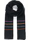 SCARF BLACK WITH STRIPES