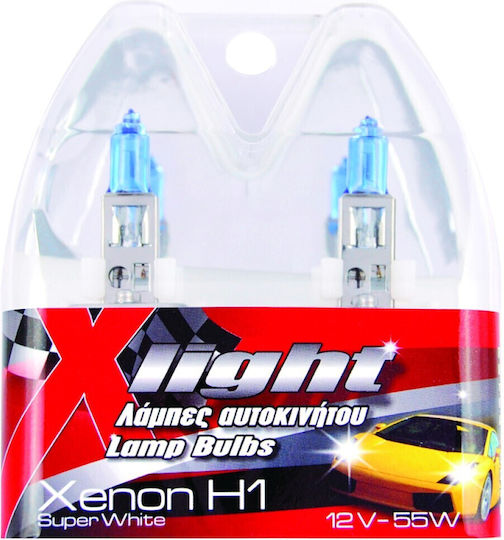 Autoline Lamps Car & Motorcycle Xlight H1 Halogen 12V 55W 2pcs