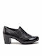 Marco Tozzi Damen Oxford-Stiefeletten aus Lackleder Schwarz