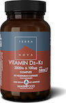 TerraNova Vitamin D3 2000iu with K2 100μg Βιταμίνη για Ανοσοποιητικό 2000iu 50 φυτικές κάψουλες