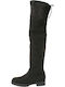 Sante Over the Knee Women's Boots with Zipper / Laces Black