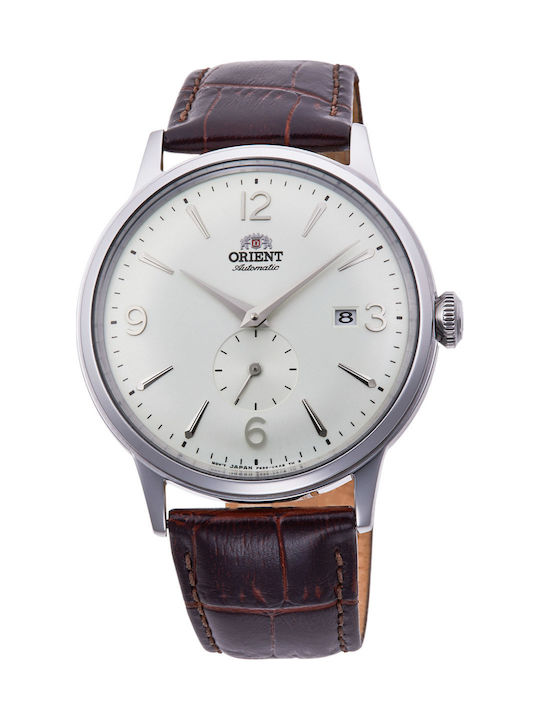 Orient Bambino Ανδρικό Ρολόι 40.5mm με Καφέ Δερμάτινο Λουράκι