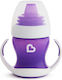 Munchkin Gentle First Cup Educational Sippy Cup Plastic with Handles Purple for 4m+m+ 118ml