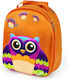 Oops Easy Owl School Bag Trolley Kindergarten in Orange color