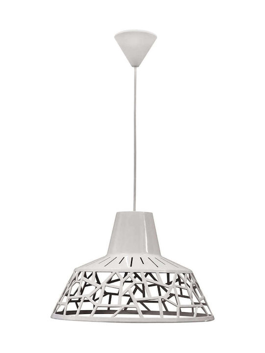 Heronia Spider Pendant Light White Bell with Socket E27 35x35cm