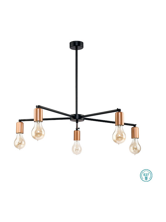 Nowodvorski Sticks Pendant Chandelier for 5 Bulbs E27 Black