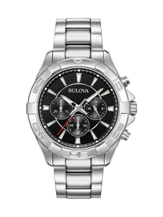 Bulova Classic Men's Watch 43mm Chronograph Battery with Silver Metal Bracelet