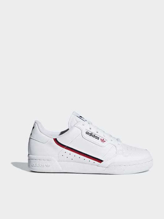 Adidas Continental 80 Kids Sneakers with Laces Cloud White / Scarlet / Collegiate Navy