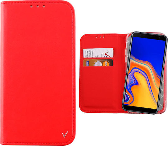 Volte-Tel Pocket Magnet Book Piele artificială Roșu (Galaxy J4+)