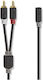Nedis Audio Cable 3.5mm Female - RCA Male Black 0.2m CABW22255AT02