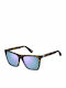 Marc Jacobs Men's Sunglasses with Brown Tartaruga Plastic Frame and Blue Mirror Lens 349/S 086/3J