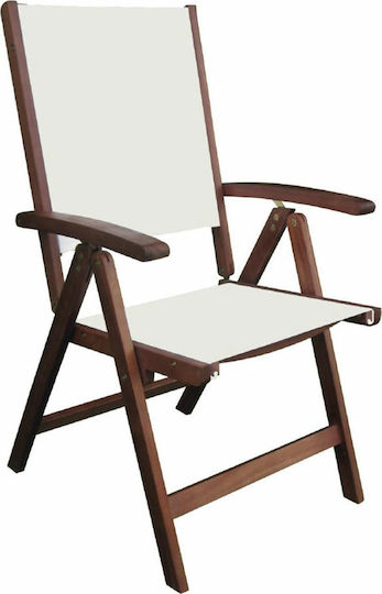 Outdoor Armchair Wooden Cricket White 58x70x105cm