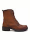 Leather Women's Ankle Boots Tabac Brown