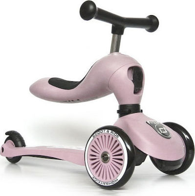 Scoot & Ride Kinderroller Klappbar Highwaykick 1 3-Rad mit Sitz für 1-5 Jahre Rosa 96270