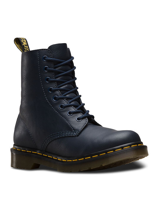 Dr. Martens 1460 Pascal Virginia Men's Leather Boots Navy Blue