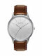 Le Dom Classic Men's Watch 40mm Battery with Brown Leather Strap