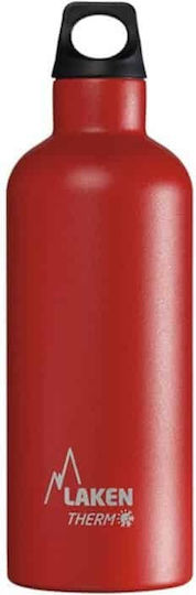 Laken Futura Thermo Narrow Mouth Recyclable Stainless Steel BPA Free Thermos Bottle 500ml Red